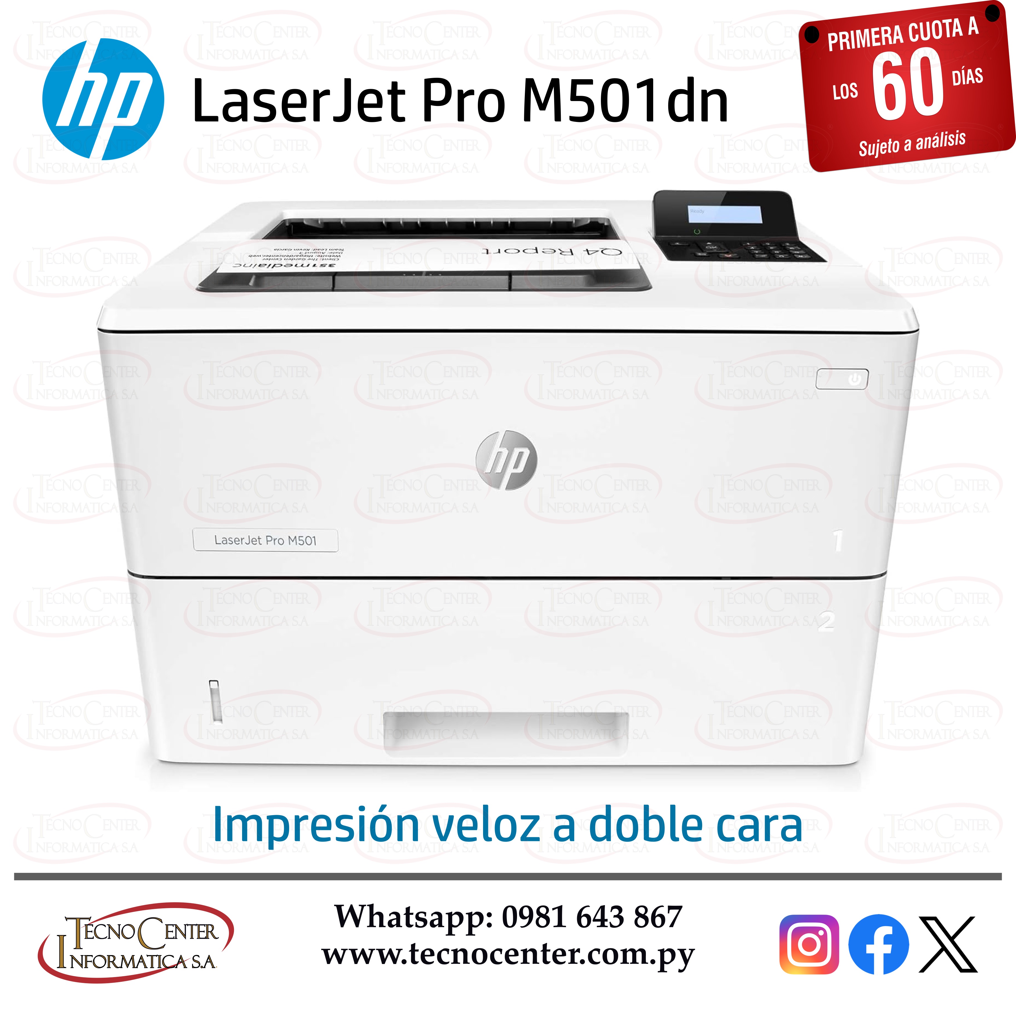 Impresora HP LáserJet Pro M501dn